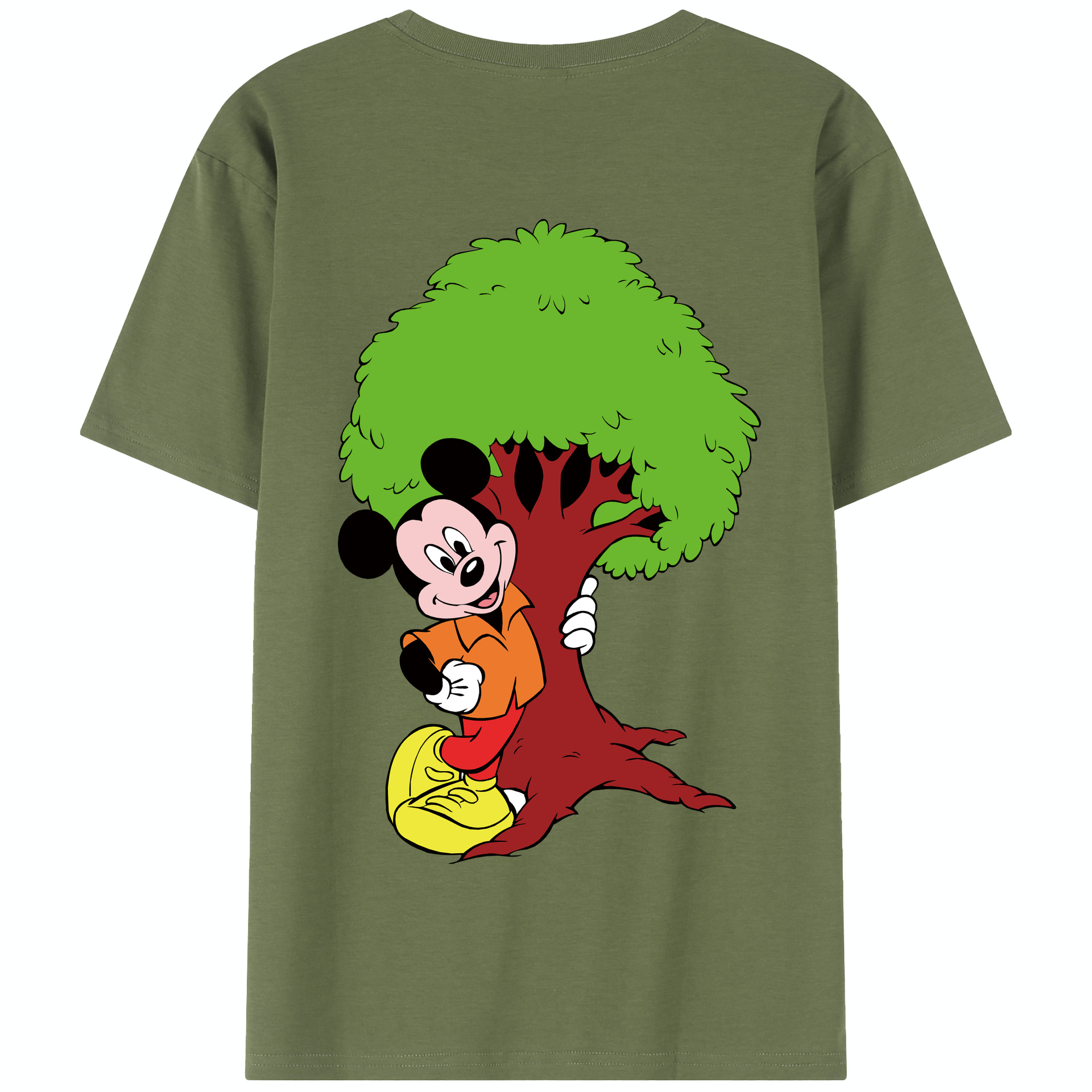 （画像用） ミッキーマウス Mickey Mouse 綿100％半袖Tシャツ（背面プリント）